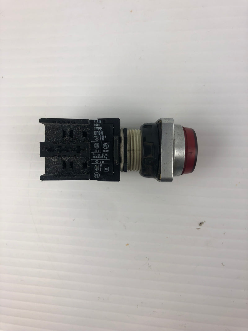 Square D 9011 DFSN Push Button Switch Red