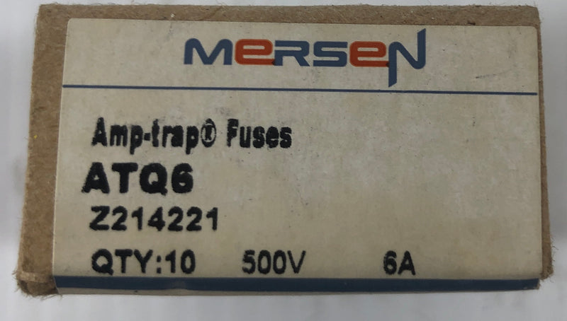 Mersen Amp-Trap ATQ6 Z2114221 500V 6A (Lot of 10)