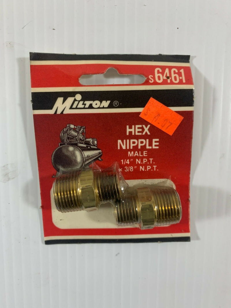 Lot of 4 Milton Hex Nipple Male 1/4" NPT s646-1