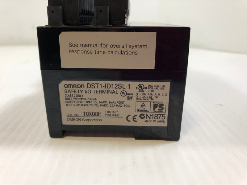 Omron DST1-ID12SL-1 Safety I/O Terminal 24VDC