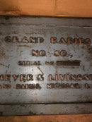 Vintage Industrial Cast Iron Plaque Grand Rapids Gallmeyer & Livingston Vogler