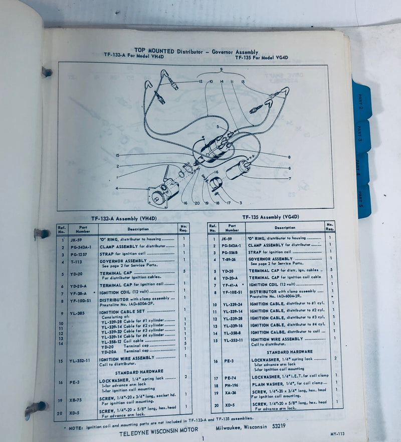 Wisconsin Motor Manuals Air Cooled Engines Robin Zenith Diagrams