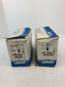 Leviton 80401-A Almond Decor Wall Plates Flush GFI-GFCI Lot of 2