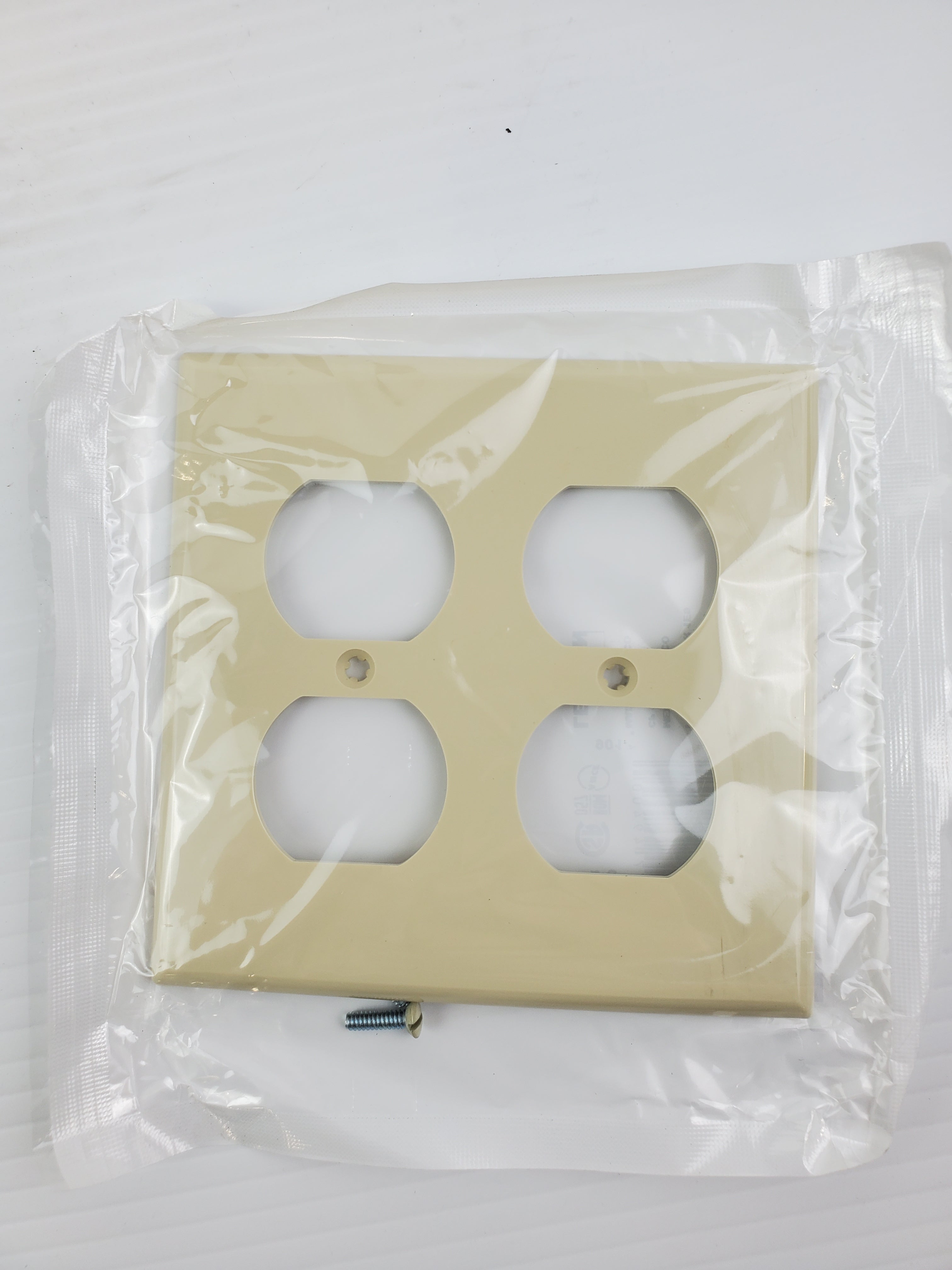 Leviton Almond 2Gang Receptacle Wallplate Outlet Cover 001-80716-001 (Lot of 12)