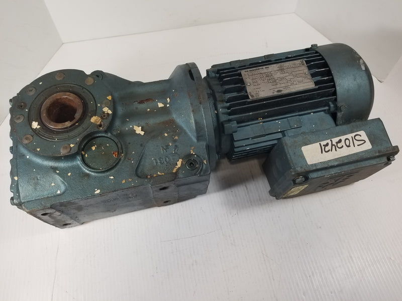 SEW DFT80N4 1HP 3 Phase Electric Gearmotor KA47TDT80N4 63.3:1