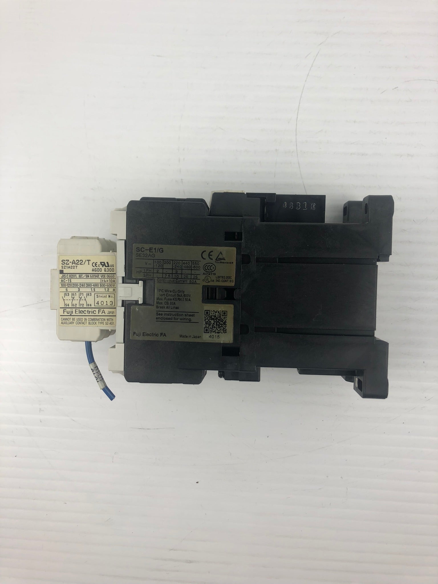Fuji Electric SC-E1G SE 32AG Contactor Fuji SZ-A22/T Auxiliary Fuji SZ-Z36 Coil
