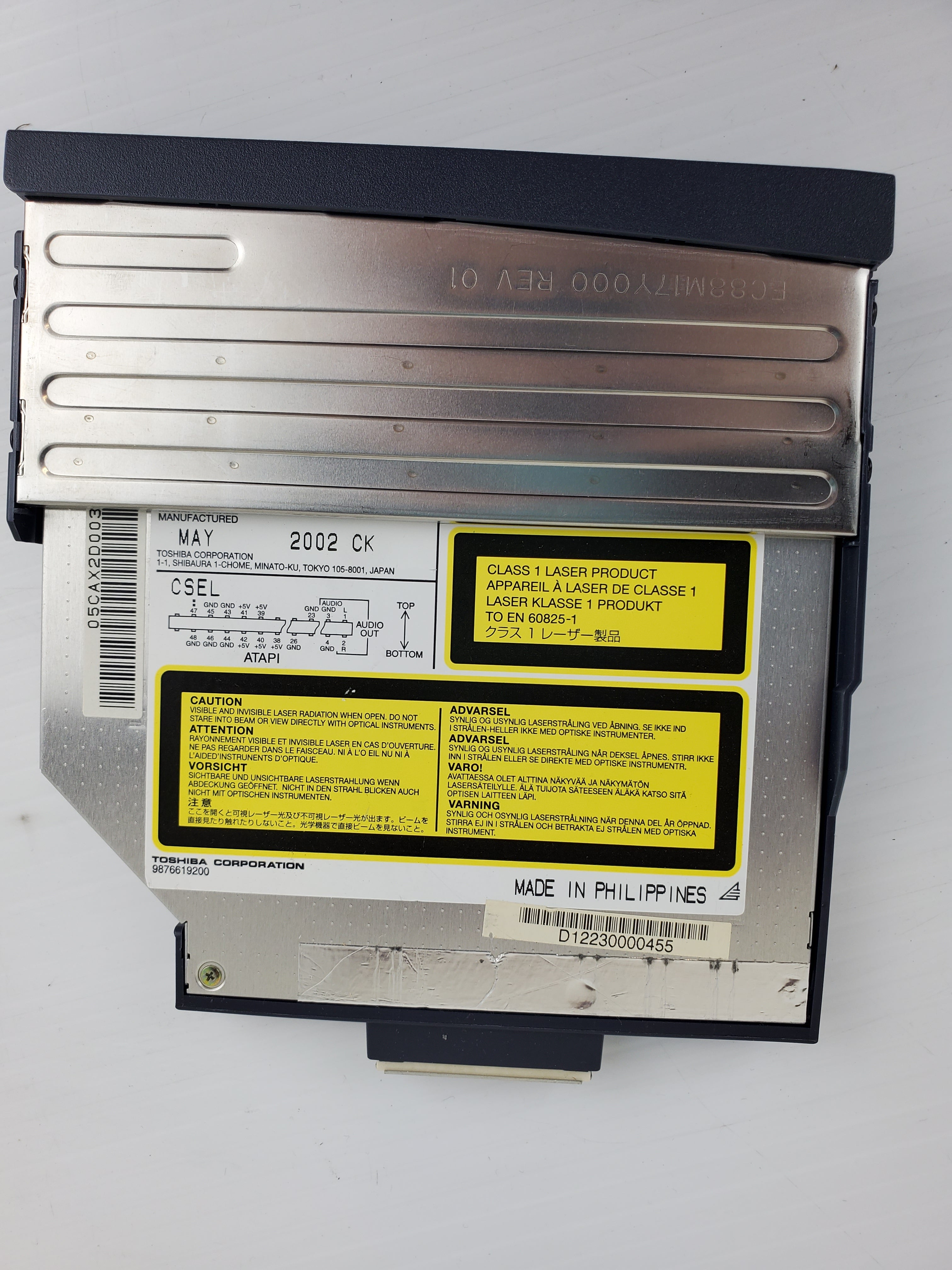Toshiba DCP020613REV00 DVD ROM Drive FC88M12B000