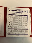 Western Hoist Inc. Automotive Lift Binder