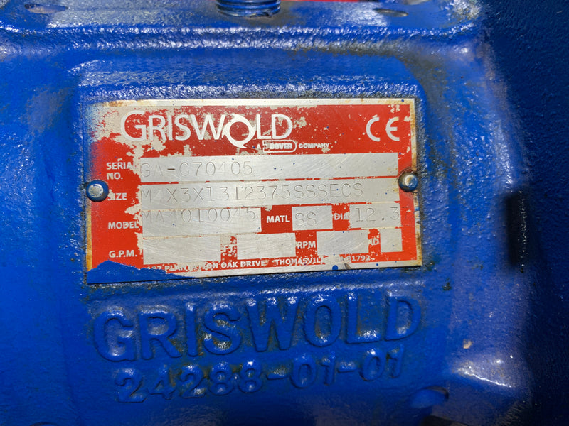 Griswold Stainless Pump MA4010045 12.3 Diameter