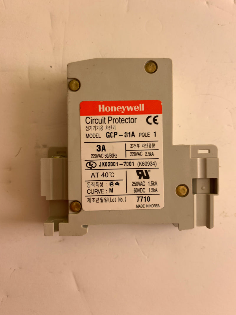 Honeywell GCP-31A Single Pole 3A Circuit Breaker