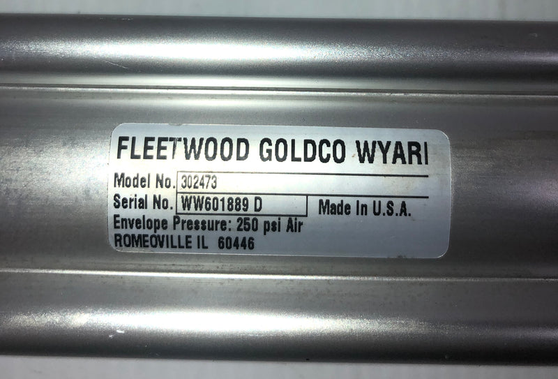 Fleetwood Goldco Wyard Pneumatic Air Cylinder 302473 250 PSI