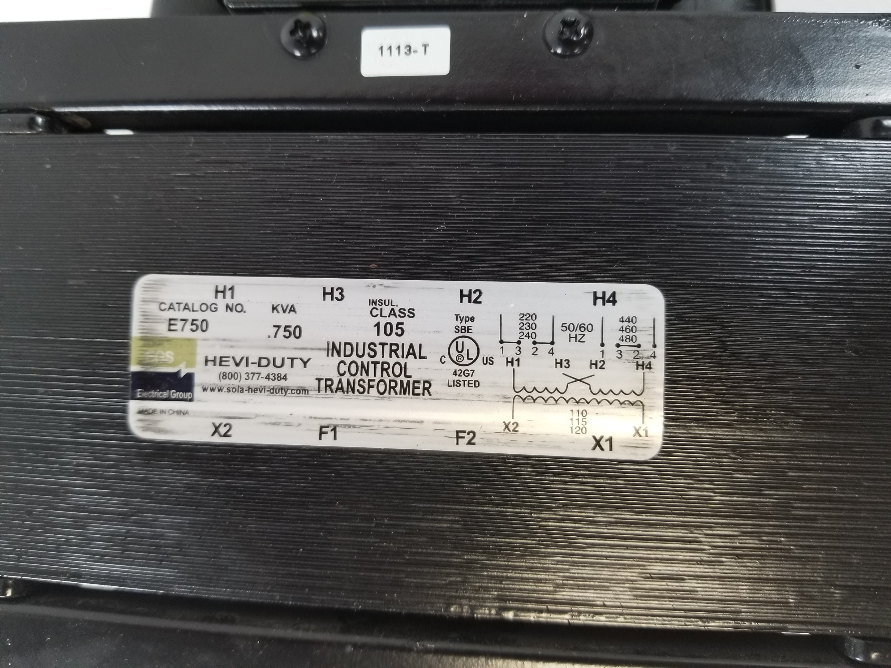 EGS E750 0.75kVA Hevi-Duty Industrial Control Transformer