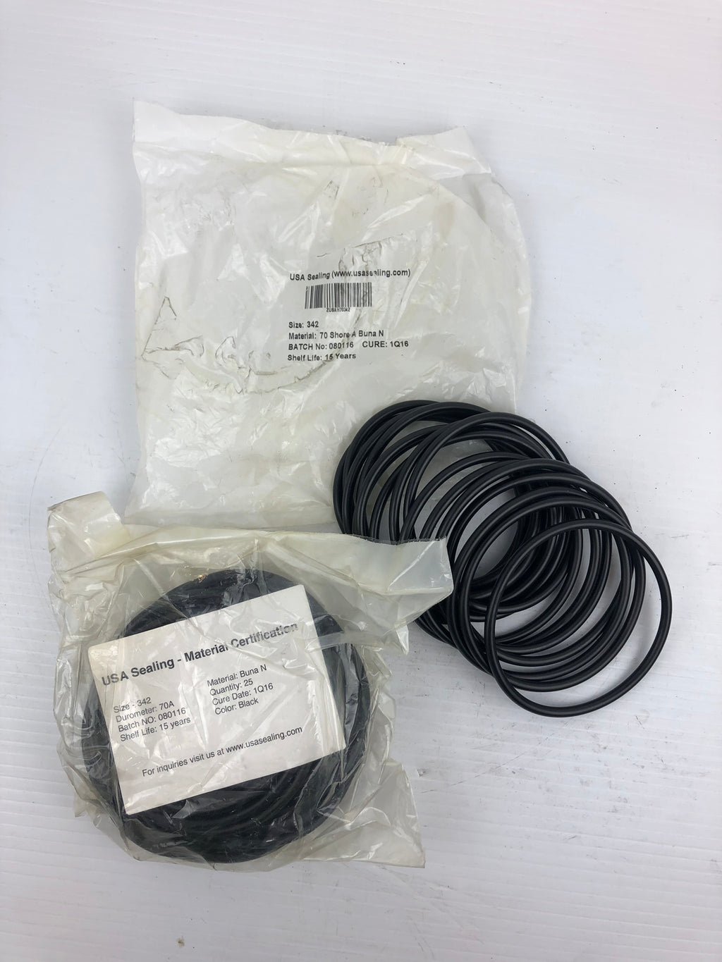 Dash 006 O-Ring – 1/8” ID X 1/4” OD X 1/16” CS, Buna 70, Qty 100, Unbranded