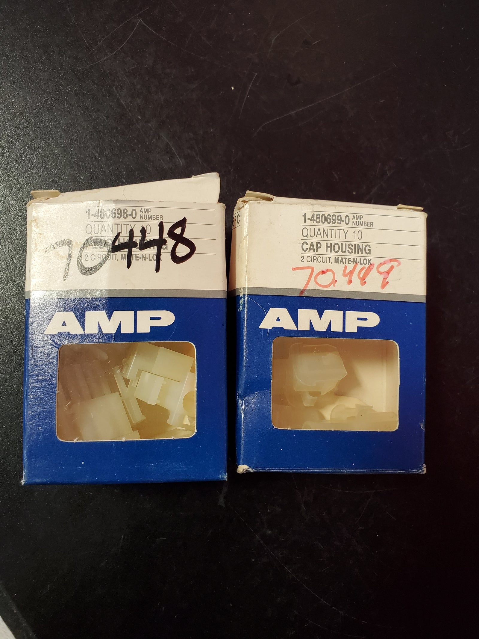 AMP 14806990 Cap Housing ( 4 Caps ) & 14806980 Plug Housing ( 10