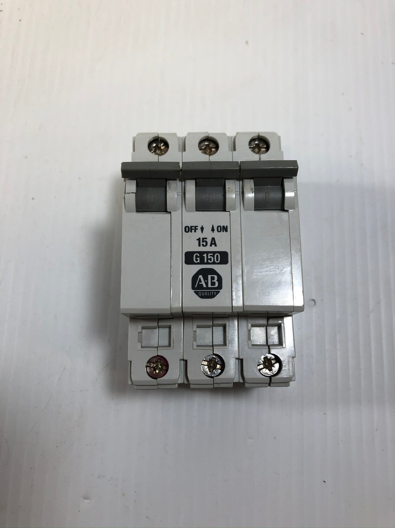 Allen-Bradley 1492-CB3 Series B G150 15A Circuit Breaker