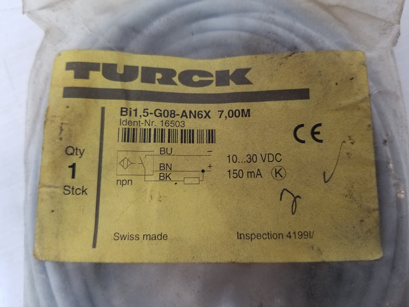 Turck Bi1.5-G08-AN6X 7.00M Inductive Proximity Sensor