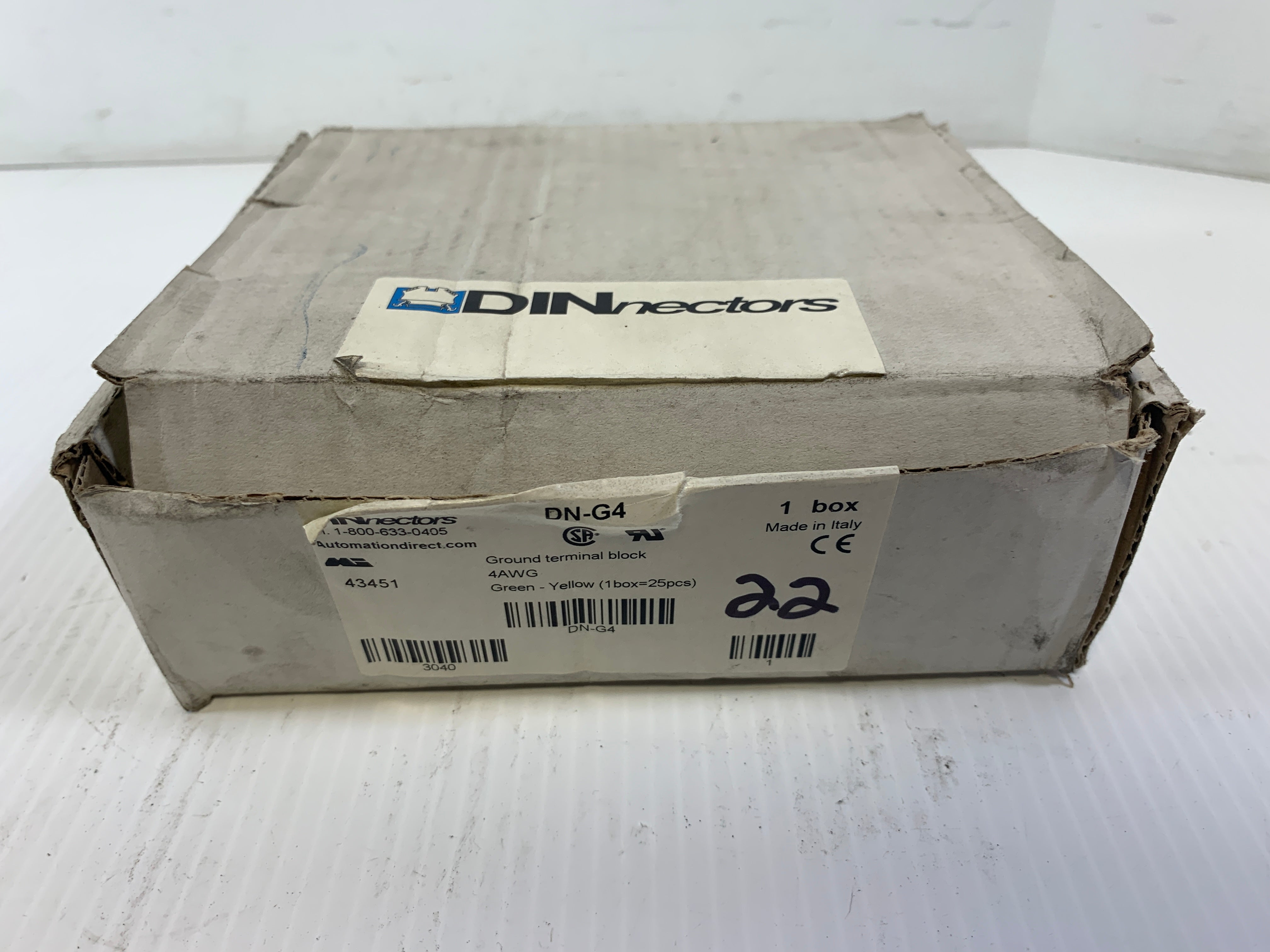 DINnectors DN-G4 E16-25 14-4 AWG Fuse Holder - Box of 22