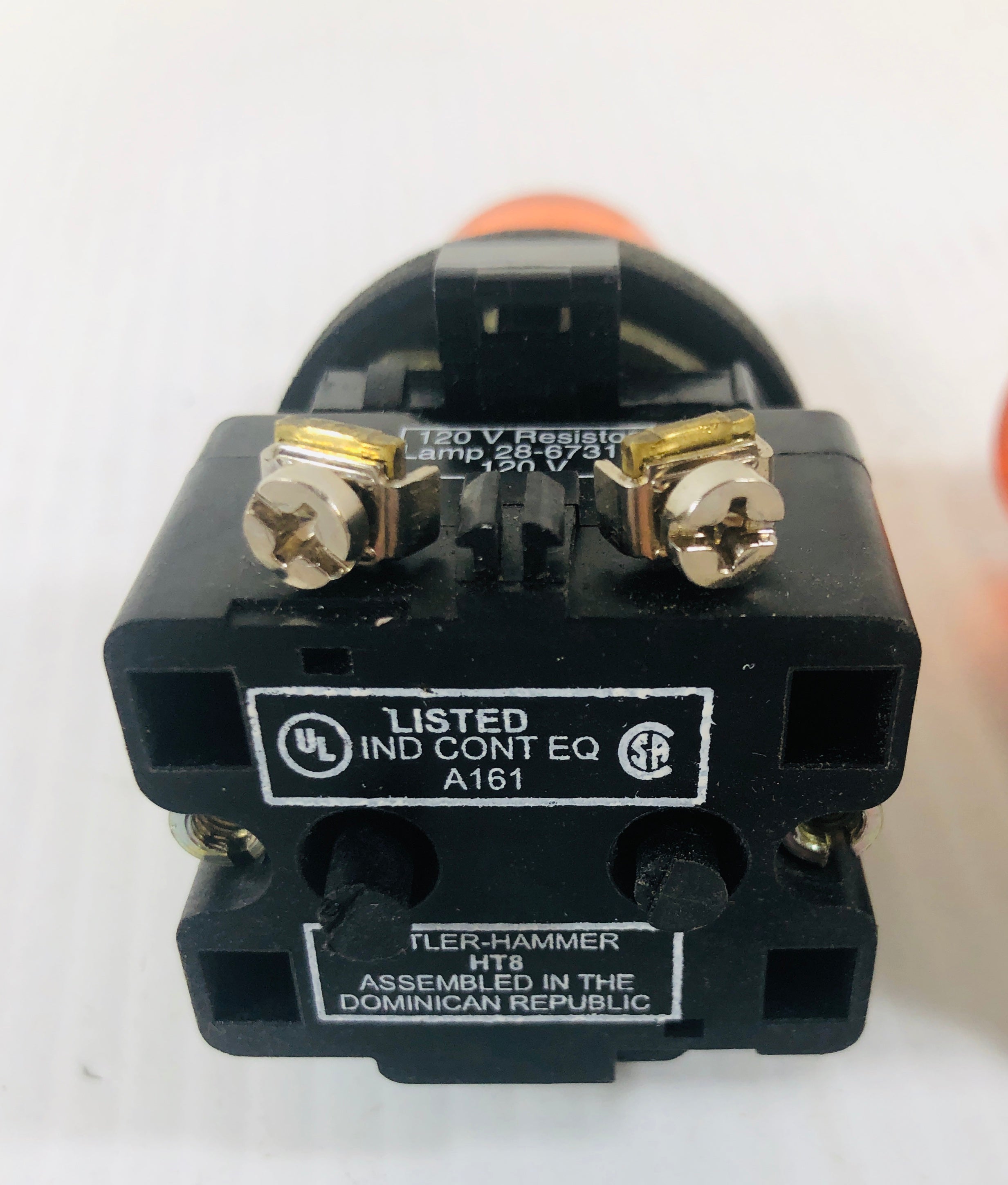 Allen Bradley 800T-PA16 Illuminated Amber Push Button Switch - Lot of 2