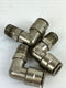 Lot of 3 Metal Elbow Fittings