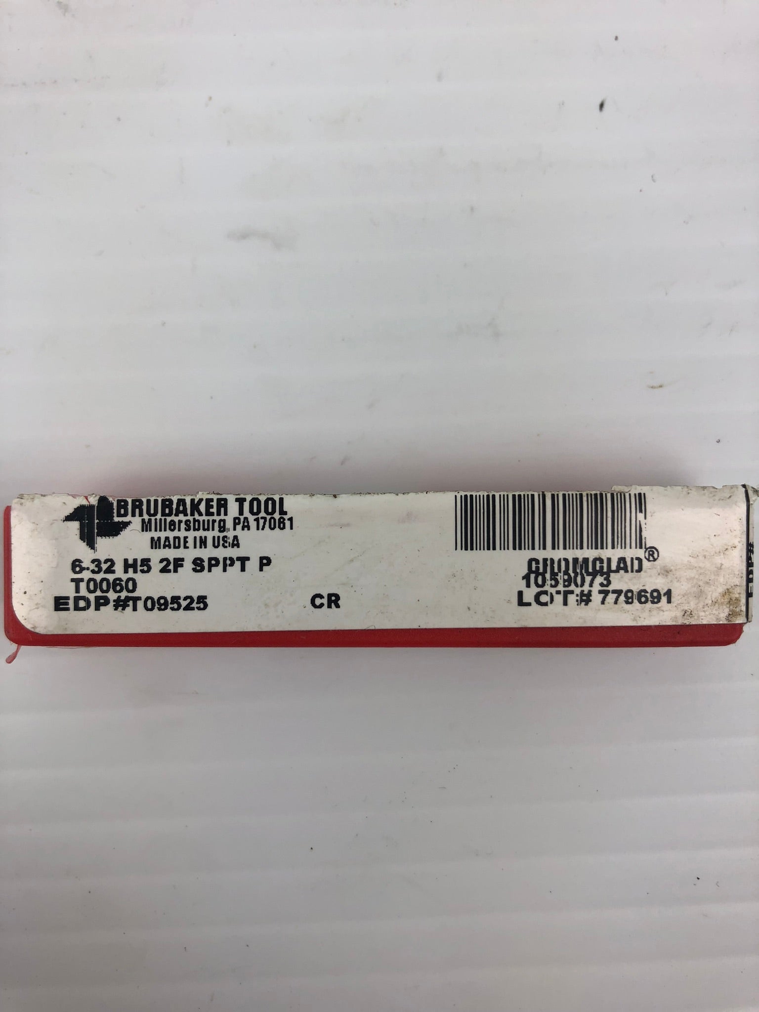 Brubaker 6-32 H5 2F SPPT P Tap T09525 Drill Bit Tap Tool