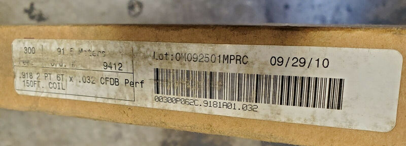 Zimmer Industries Steel Rule 9182PT6TX932 CFDB Perf Partial Box, 2.9 LB W/Box