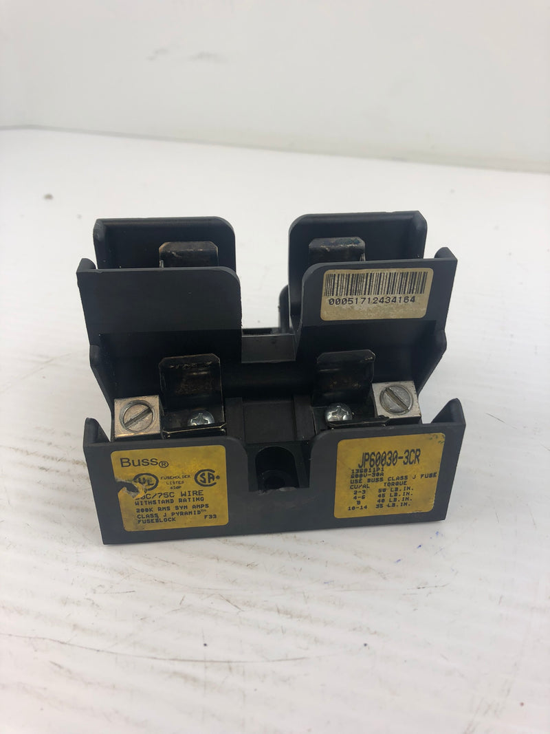 Buss JP60030-3CR 3 Fuse - Fuse Holder 600V 30A Class J Fuse