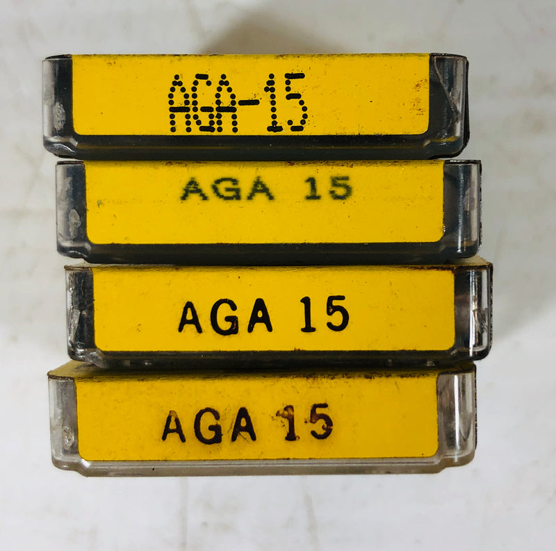 Buss Fuses AGA-15 4 Boxes (Lot of 19 Fuses)