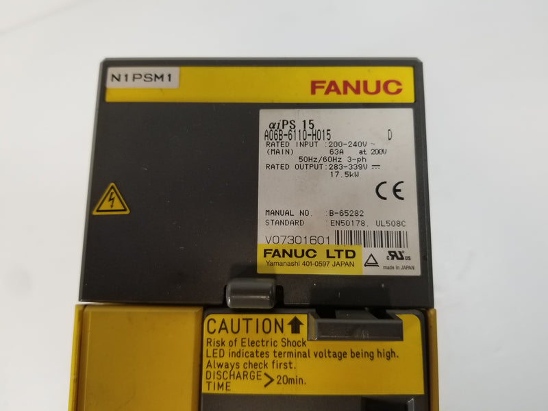 Fanuc A06B-6110-H015 Servo Amplifier AIPS 15