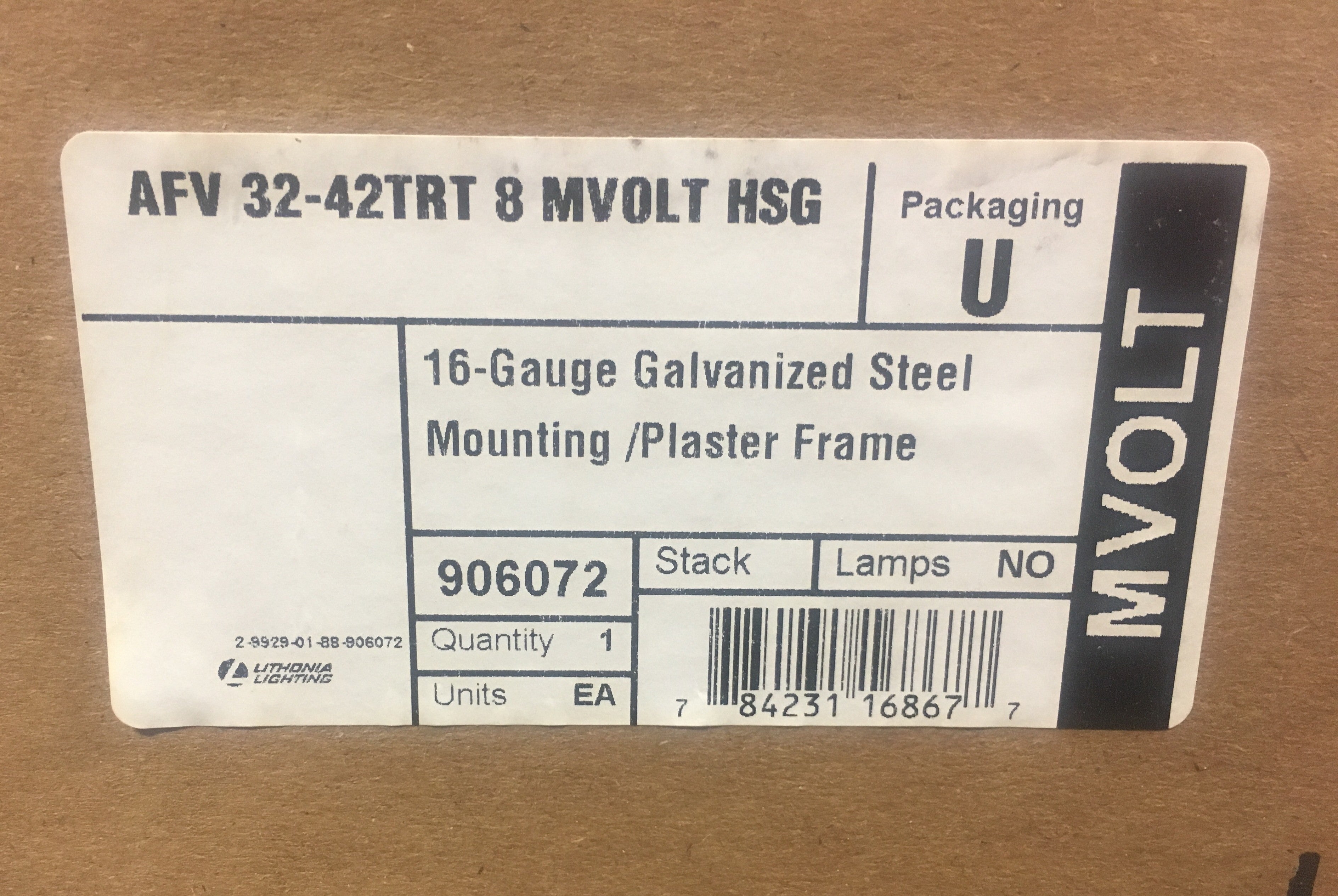 Gotham AFV 32-42TRT 8 MVOLT HSG Lighting Bracket 16 Gauge Galvanized Steel