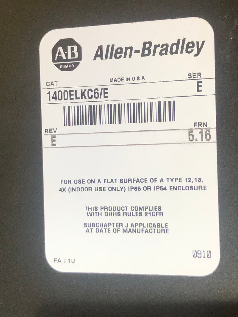 Allen-Bradley 1400ELKC6/E Panel View 1400e Series E Revision E FRN 5.16