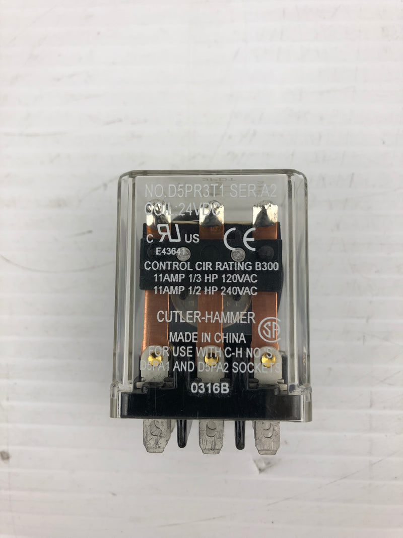 Cutler-Hammer D5PR3T1 Relay 24VDC SER A2