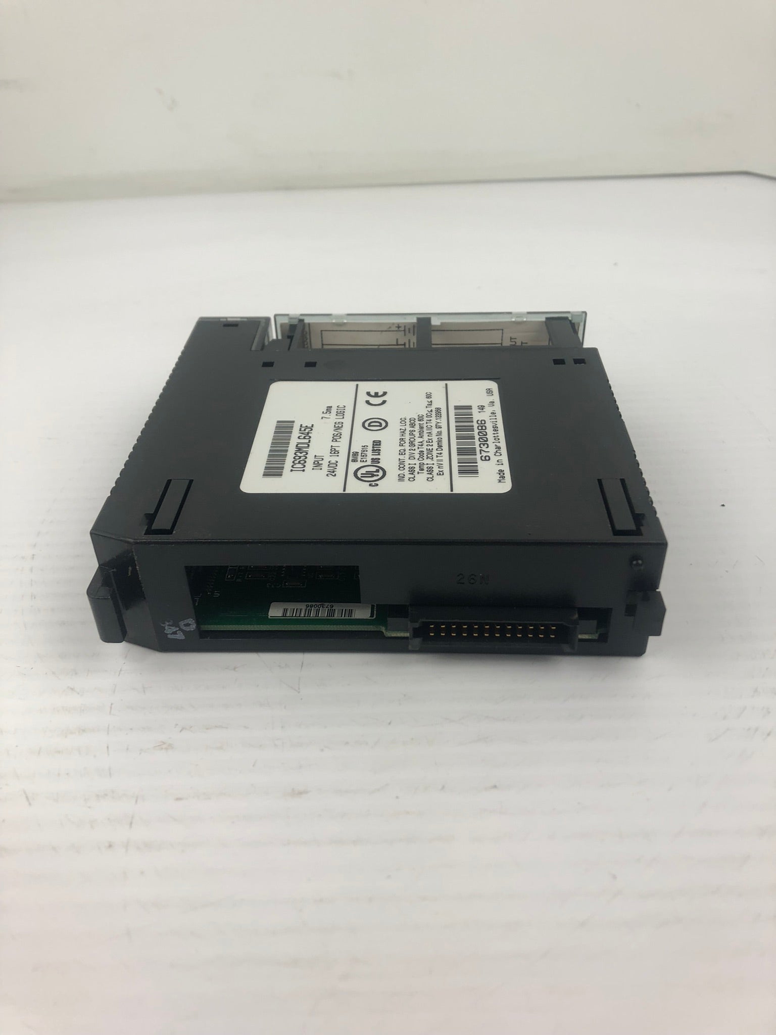 GE Fanuc IC693MDL645E Input PLC Module 24VDC 16PT P0S/NEG Logic with Door