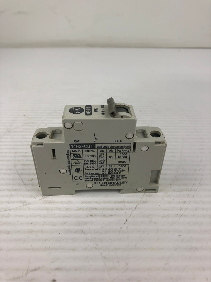 Allen-Bradley 1492-CB1 G050 Series Circuit Breaker 5A