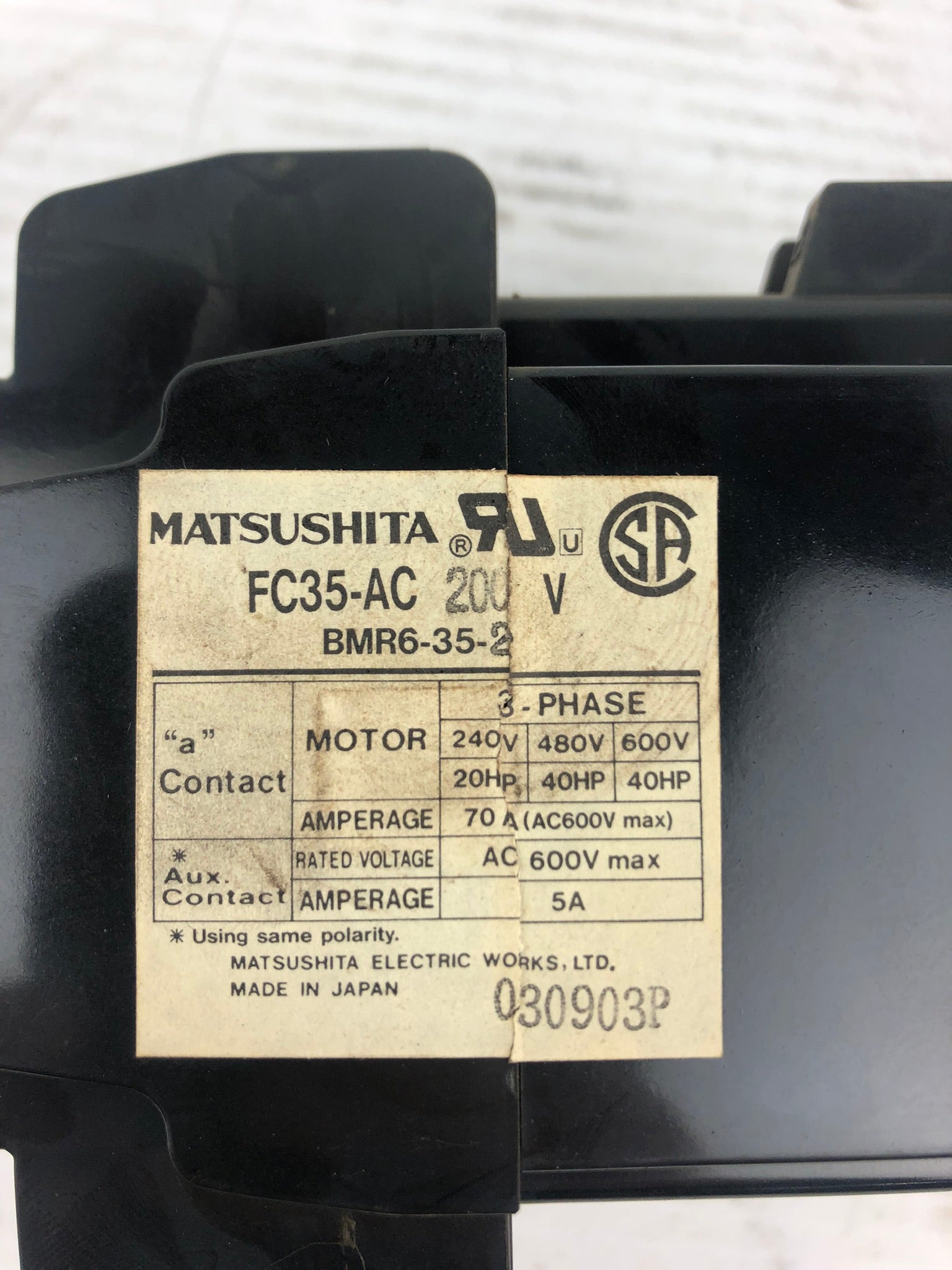 Matsushita FC35-AC Green Power Magnetic Contactor FC-35
