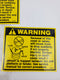 CAT Warning Labels Valve Cover Label For Caterpillar 6V6550 6V-6550 (Lot of 7)
