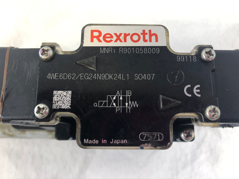 Rexroth 4WE6D62-EG24N9DK24L1 SO407 Hydraulic Solenoid Valve