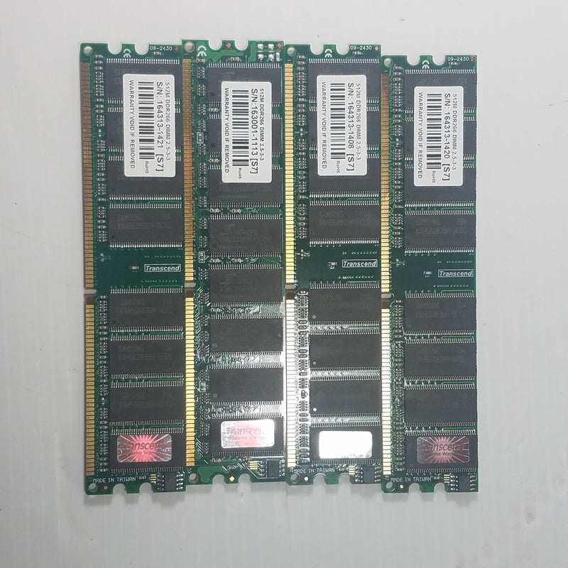 Transcend 512MB DDR266 RAM (Lot of 4)