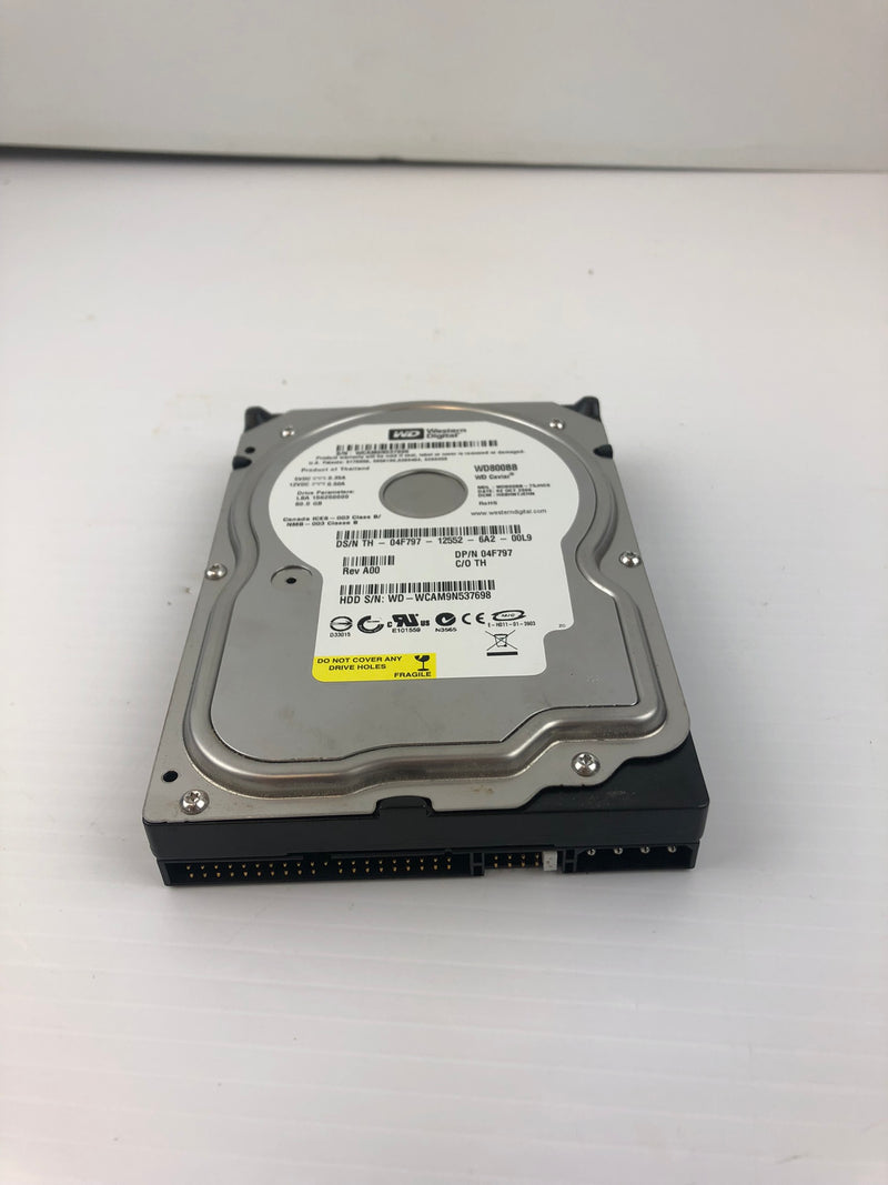 Western Digital WD800BB-75JHC0 Hard Drive 04F797 Rev A00