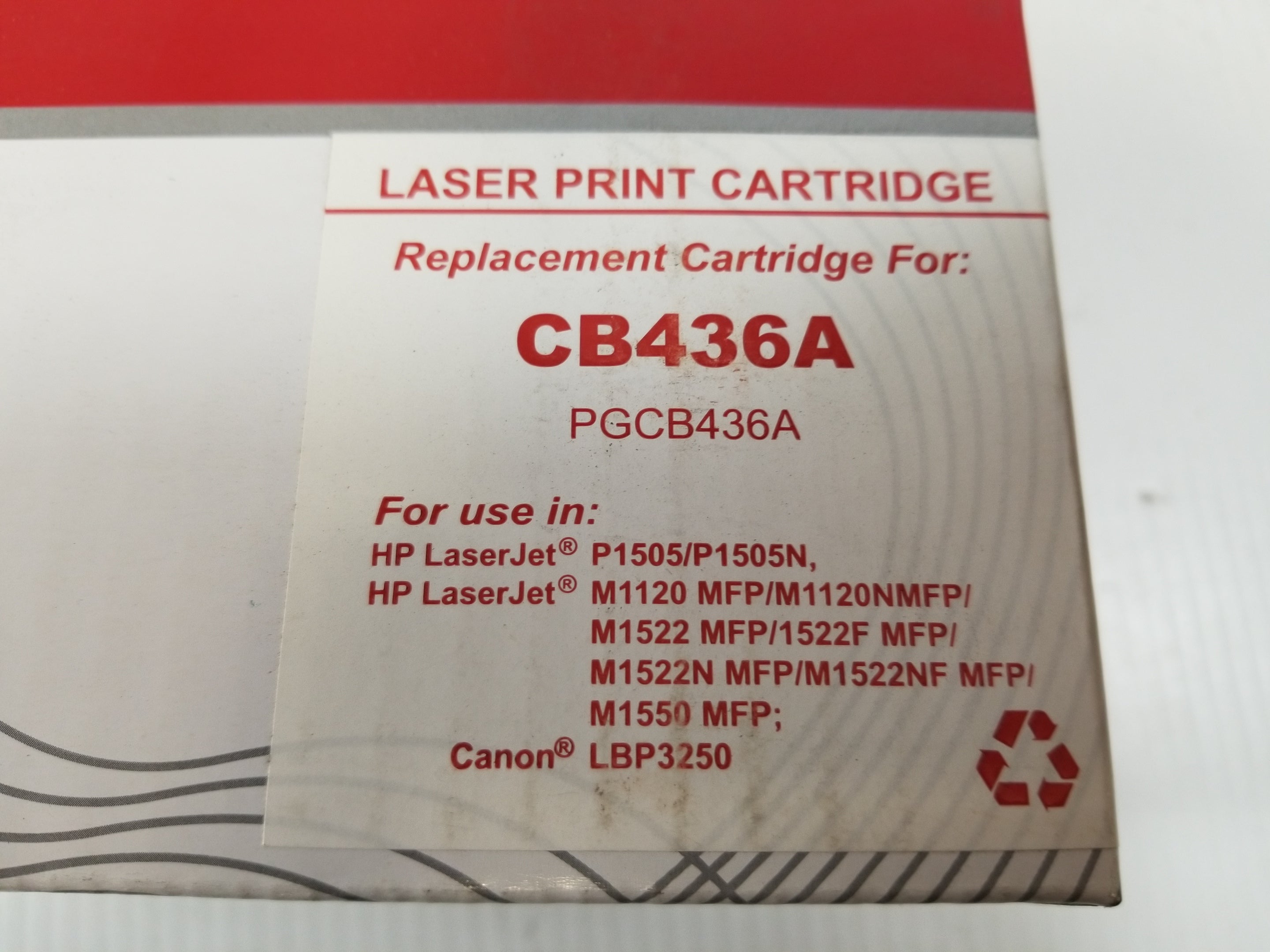 Premium Toner Cartridge PGCB436A for HP Laserjet CB436A