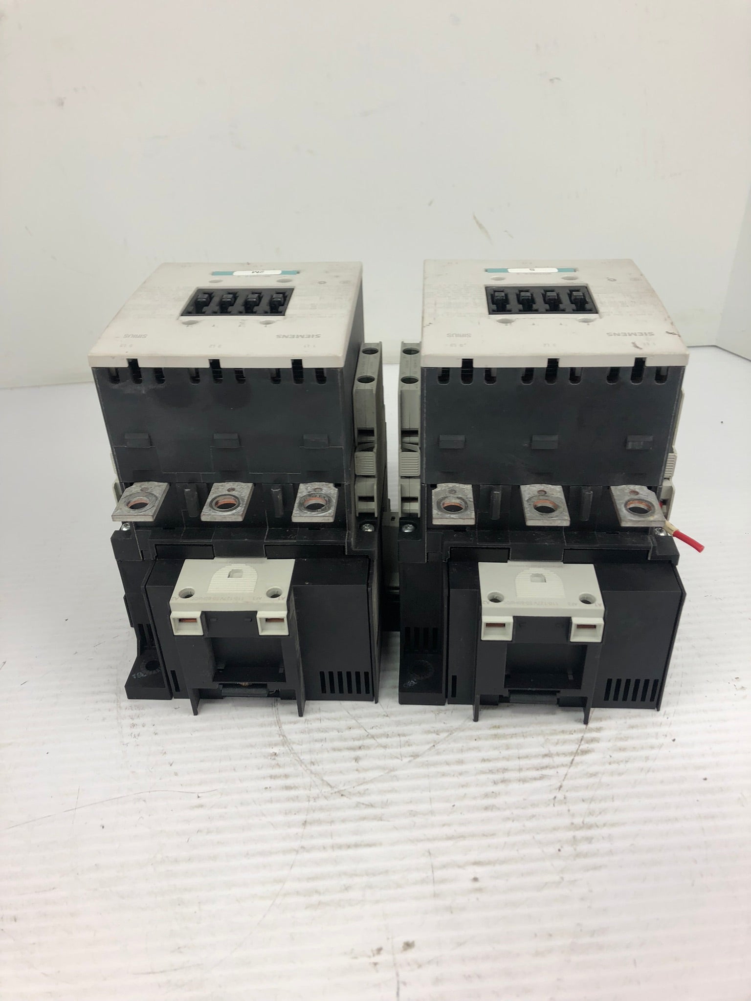 Siemens 3RT1054-6...6 Motor Starter / Contactors - Lot of 2 Connected Together