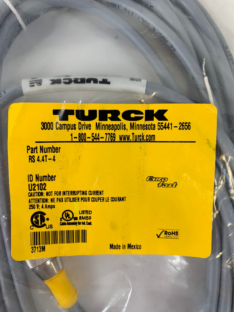 Turck Cable RS 4.4T-4 U2102 New