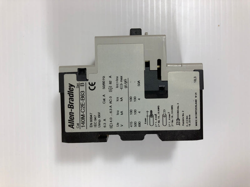 Allen-Bradley 140M-C2E-B63 Series B Motor Protector Circuit Breaker