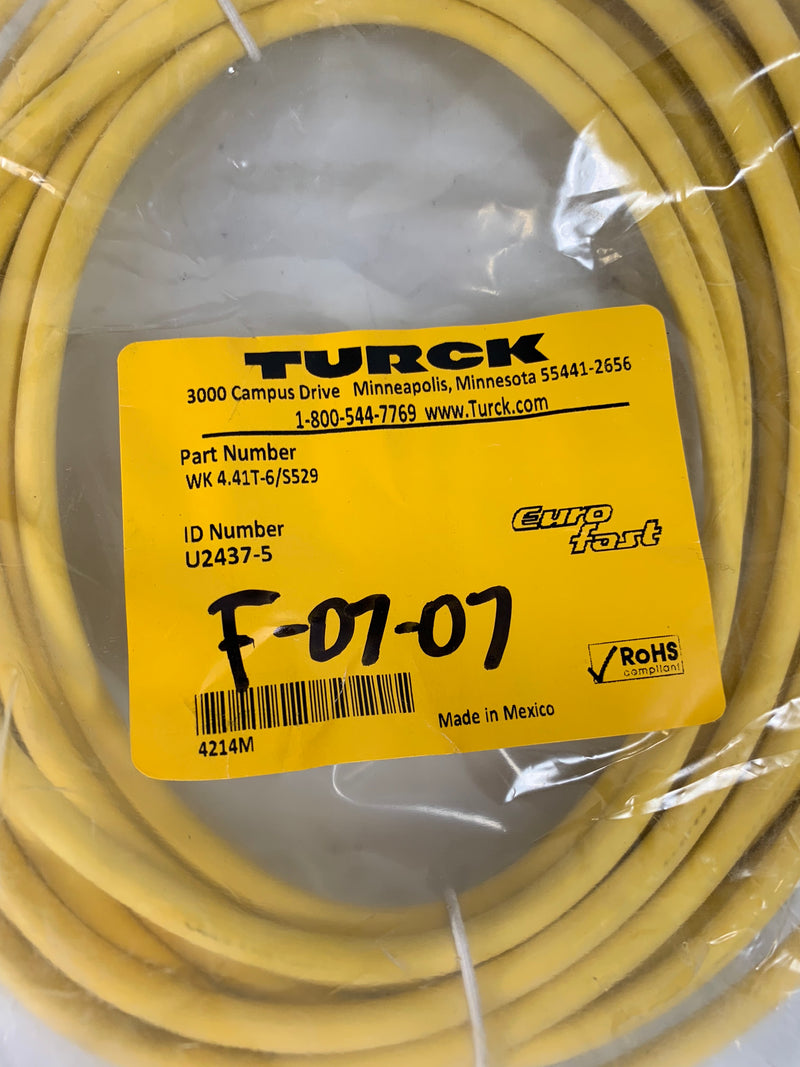 Turck Cable WK 4.41T-6/S529 U2437-5 New