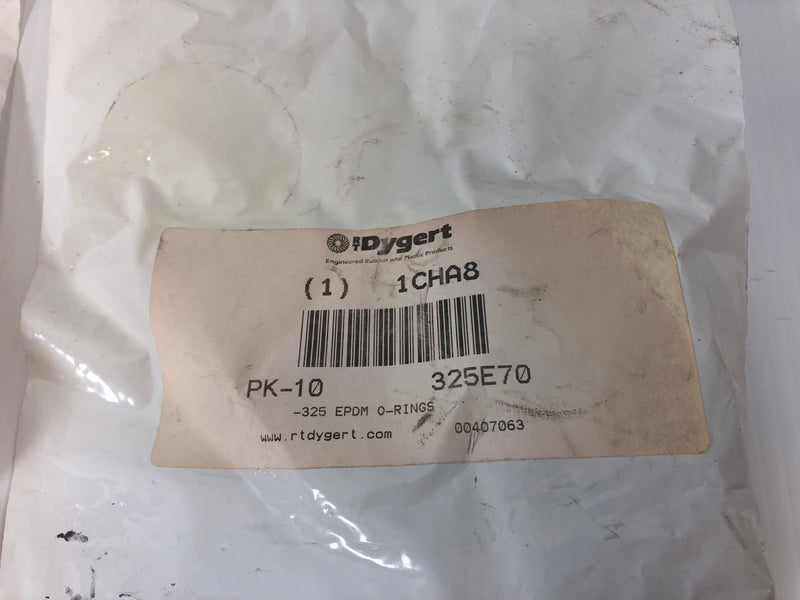 Dygert 1CHA8 O-Rings 325E70 -325 EPDM - Lot of 20