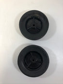 Lawnmower Solid Heavy Duty Polyolefin Wheels with Tires 5-7/8" O.D. - Set of 2