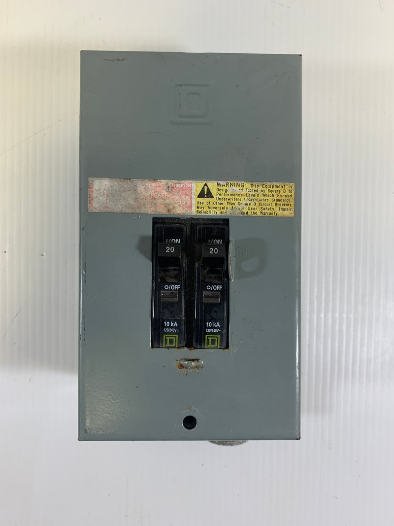 Square D Load Center QO2L30S W/ 20 Amp Breakers