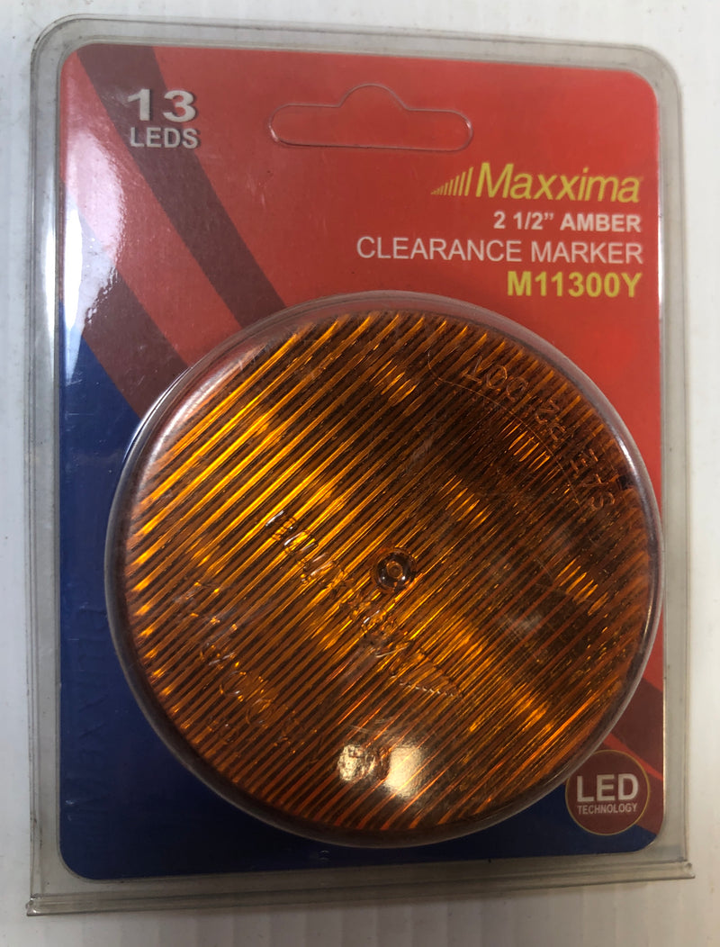 Maxxima 2-1/2" Amber Clearance Marker M11300Y 13 LEDS