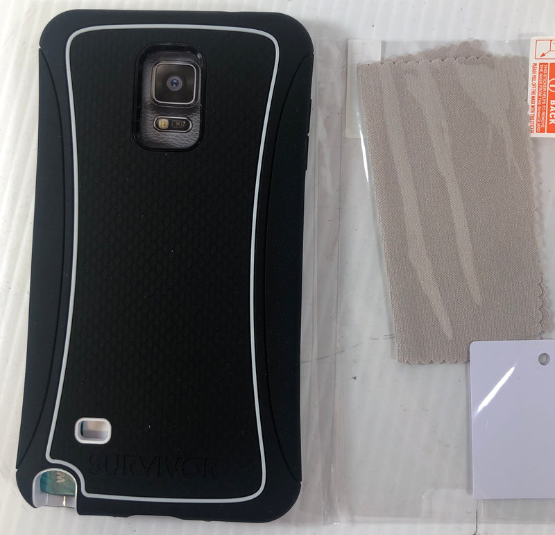 Griffin Survivor Slim Samsung Galaxy Note 4 Case Black with White Trim