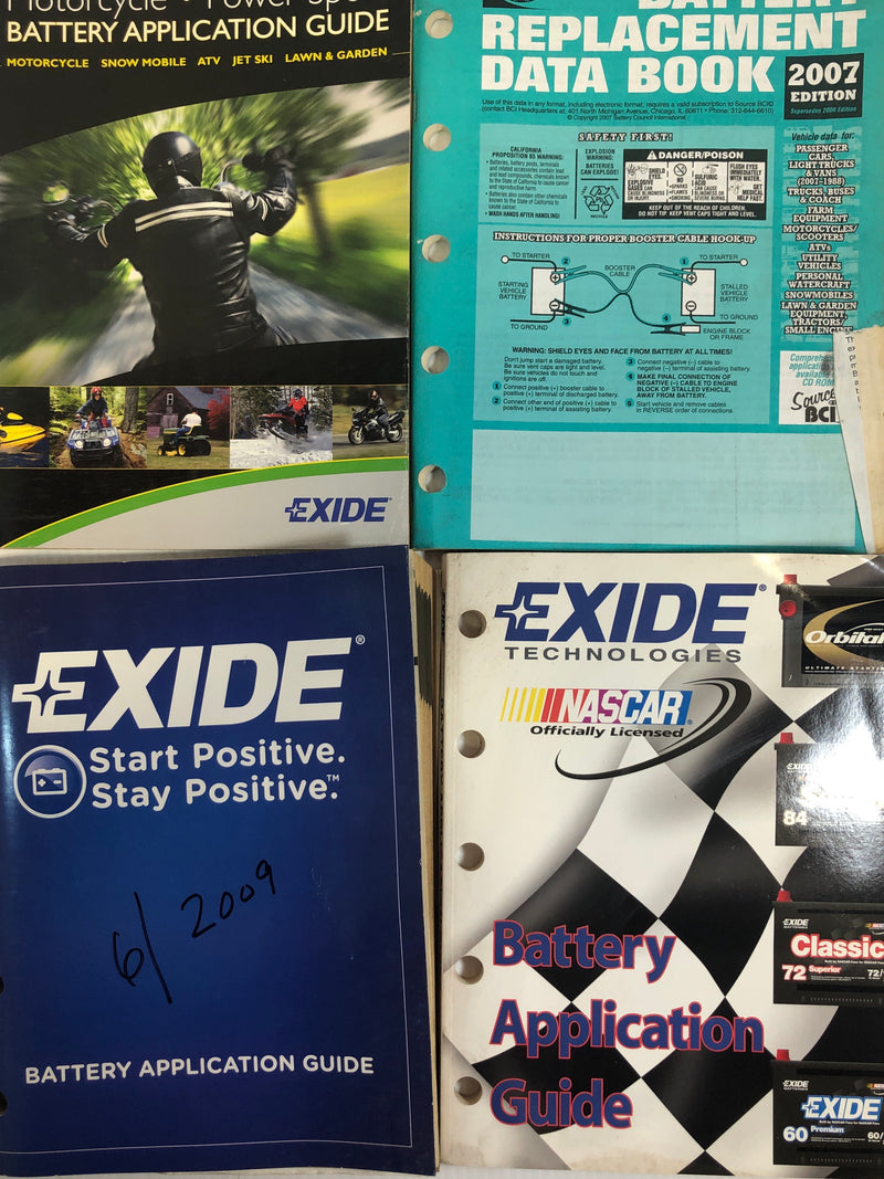 Exide Batteries Motorcycle & Power Sport Guide and Application Guides 2002 2008