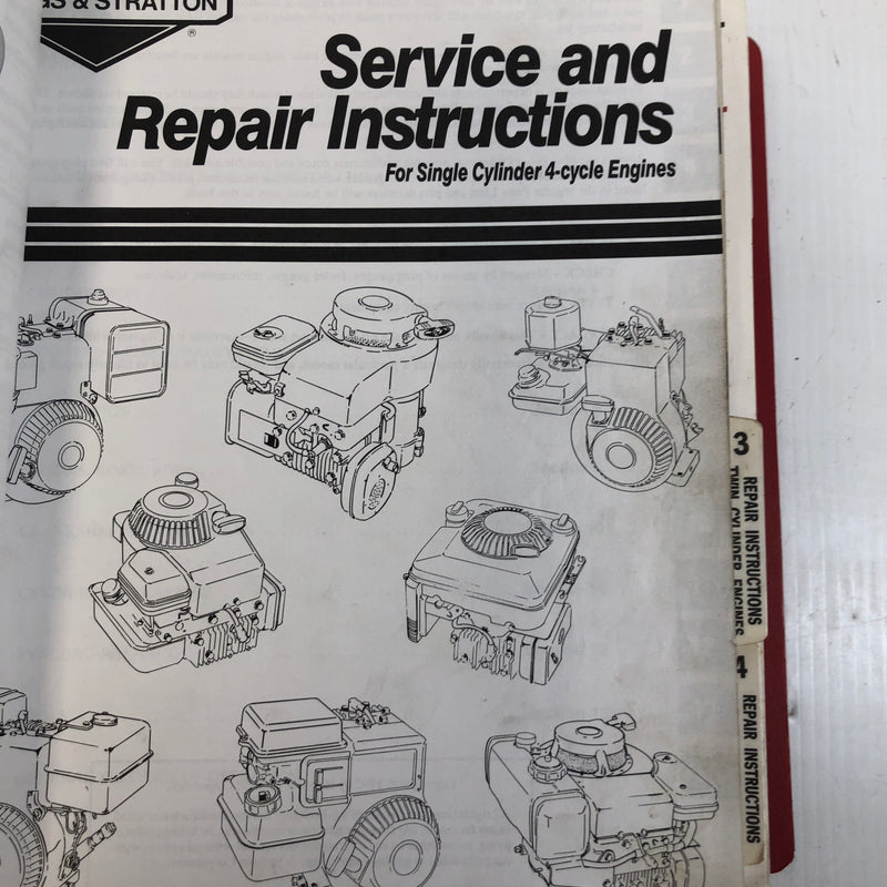 Briggs & Stratton Dealer Service and Repair Illustrated Manual